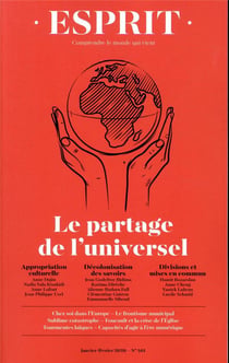 Esprit n.460 : janvier-février 2020 - le partage de l'universel