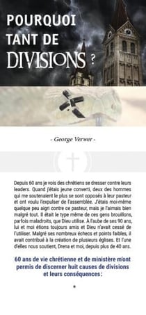 Pourquoi tant de divisions
