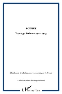 Poemes t.3 - 1922-1923