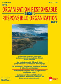 LES ENTREPRISES DE L'ECONOMIE VERTE SONT ELLES DES ENTREPRISES...ROR 1-2020 : REVUE DE L'ORGANISATION RESPONSABLE VOL 15 N°1-2020