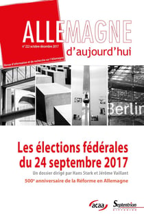 Allemagne d'aujourd'hui n.222 : les élections fédérales du 24 septembre 2017