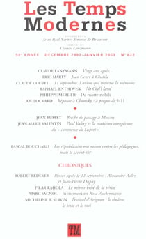 Revue Les temps modernes n.622 : Janvier 2003