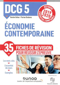 DCG5 - économie contemporaine - fiches de révision - réforme 2019-2020 - réforme expertise comptable (édition 2019/2020)
