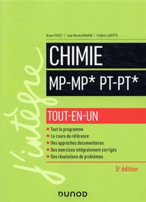 Chimie - MP/MP*- PT/PT* - tout-en-un (5e édition)