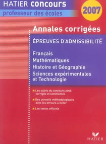 Annales corrigées - épreuves d'admissibilité - 2007
