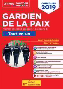 Concours gardien de la paix - premier et second concours - catégorie B - tout-en-un (concours 2019)