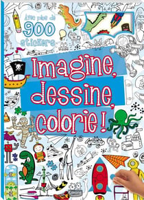 Imagine, dessine, colorie ! bleu