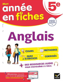 Mon année en fiches : anglais - 5e
