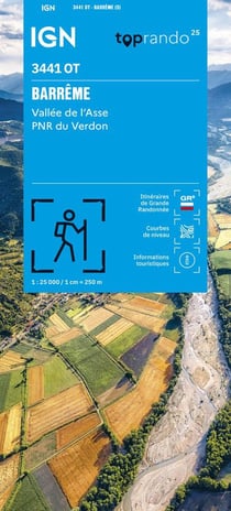 3441OT - BARRÊME - VALLÉE DE L'ASSE PNR DU VERDON