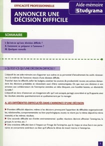 Annoncer une décision difficile