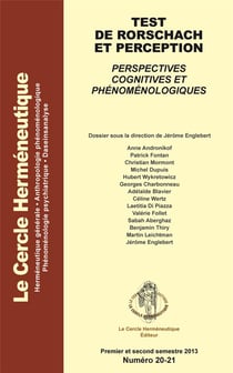 Le cercle herméneutique n.20-21 : test de Rorschach et perception - perspectives cognitives et phénoménologiques