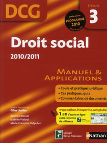 Droit social - DCG épreuve 3 - manuel de l'élève (édition 2010/2011)