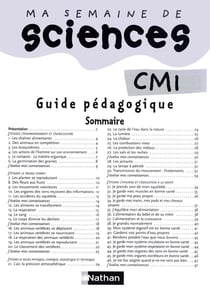 MA SEMAINE DE : sciences - CM1 - guide pédagogique
