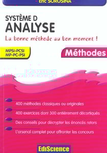 Systeme d, analyse - la bonne methode au bon moment ! mpsi, pcsi, mp, pc, psi