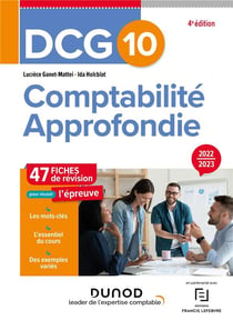 DCG 10 : comptabilité approfondie - 44 fiches de révision (édition 2022/2023)