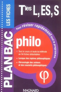 Les fiches - philosophie - terminale - séries l, es, s