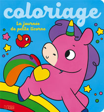 Coloriage journée de petite licorne
