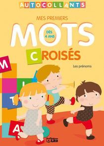 Mes premiers mots croisés en autocollants - les prénoms