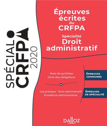 Épreuves écrites du crfpa - spécialité droit aministratif