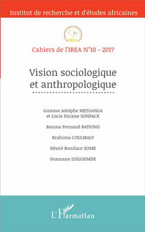 Cahiers de l'IREA Tome 10 : vision sociologique et anthropologique