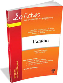 20 fiches : sur les oeuvres au programme - thème de français - prépas scientifiques (édition 2018/2019)