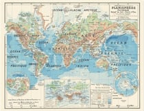 Carte : planisphère physique