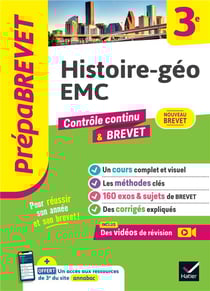 Prépabrevet : Histoire-géo EMC - 3e - Contrôle continu & brevet