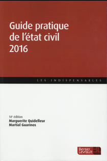 Guide pratique de l'état civil (édition 2016)