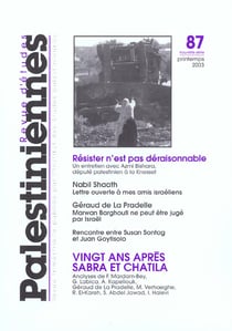 REVUE D'ETUDES PALESTINIENNES n.87 : résister n'est pas raisonnable