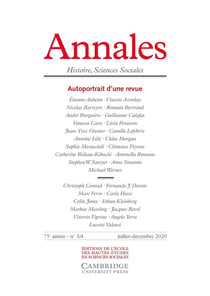 Revue Annales n.3 : autoportrait d'une revue