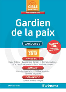 Gardien de la paix - catégorie B (concours 2018)