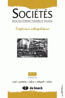 Sociétés n.97 : l'expérience métropolitaine