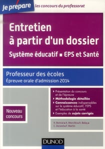 Je prépare - entretien à partir d'un dossier - professeur des écoles - épreuve orale d'admission 2014