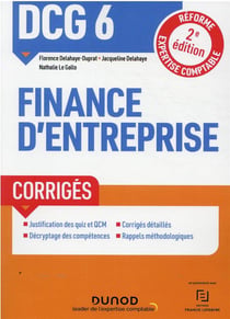 DCG 6 : finance d'entreprise - corrigés (2e édition)
