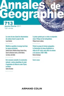 Annales de géographie n° 713 (1/2017) Varia