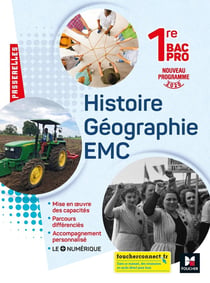Passerelles : histoire-géographie-EMC - 1re bac pro - livre élève (édition 2020)