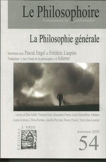 Le philosophoire n 54 la philosophie generale - novembre 2020
