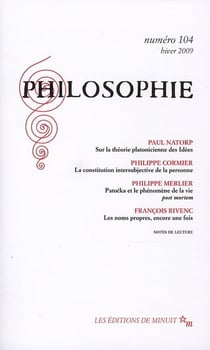 Revue Philosophie n.104