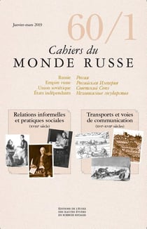 Cahiers du monde russe et soviétique n.60/1 : janvier-mars 2019