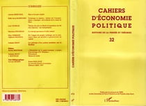Cahiers d'économie politique n.32 : histoire de la pensée et théories