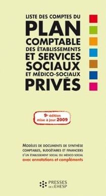 Liste des comptes du plan comptable des etablissements et services sociaux et medico sociaux prives