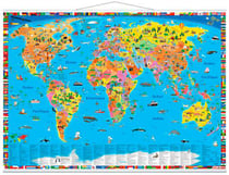 Carte du monde politique pour enfants