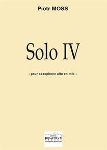 Solo IV pour saxophone alto
