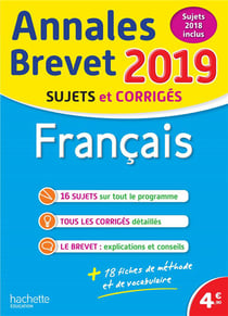 Annales brevet - français (édition 2019)