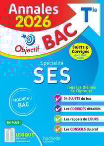 Annales bac - Sujets et corrigés : Spécialité SES - Terminale (édition 2026)