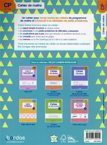 Les cahiers Bordas - Cahier de maths CP