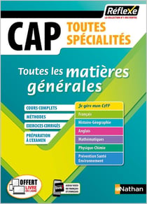 Réflexe CAP Tome 20 : toutes les matières générales - CAP, toutes spécialités (édition 2020)