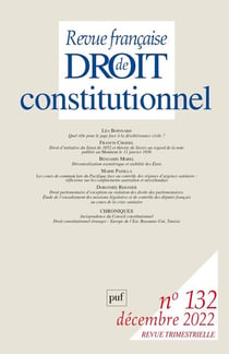 Revue française de droit constitutionnel n.132 (édition 2022)