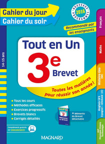 Cahier du jour / cahier du soir : tout en un - 3e - 14-15 ans (nouveaux programmes 2016)