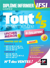 Tout le semestre 4 & 5 en fiches mémos - diplôme IFSI